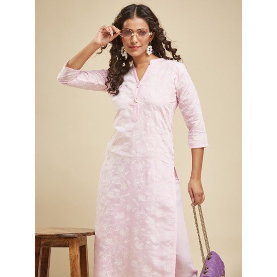 Designer Kurta Suit Set – Premium Viscose Chanderi with Intricate Embellishments