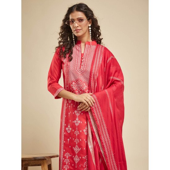 Designer Kurta Suit Set – Premium Viscose Chanderi with Jacquard Dupatta