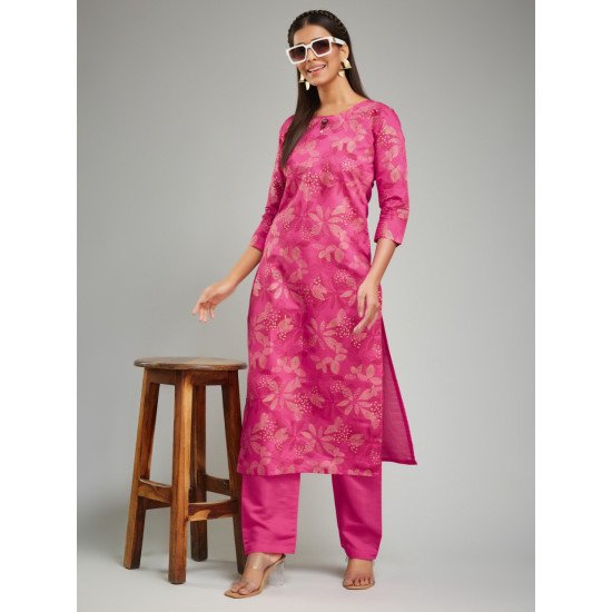 Designer Kurta Suit Set – Premium Viscose Chanderi with Elegant Prints