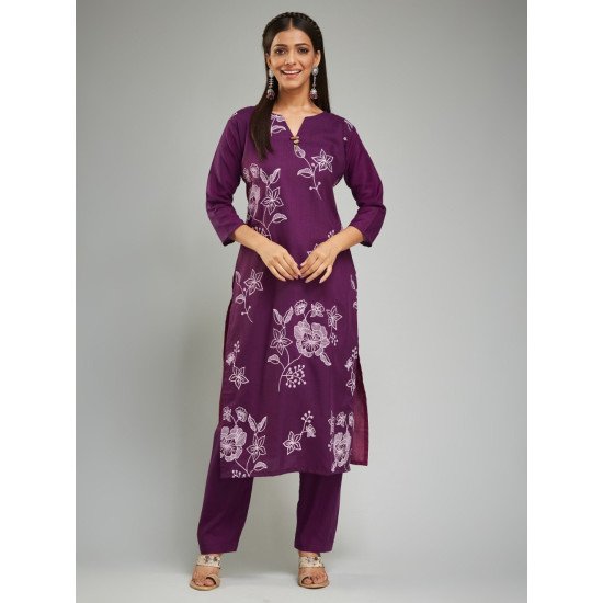 Designer Kurta Suit Set – Premium Viscose Rayon with Brush Prints