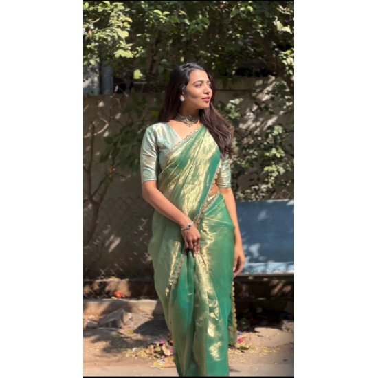 Burberry Weds with Zarkhand Lace Saree