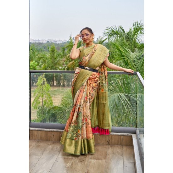 New Concept Organza Zari Weaving Saree with Anokhi Jaal Design