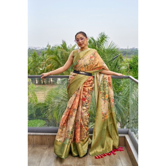 New Concept Organza Zari Weaving Saree with Anokhi Jaal Design