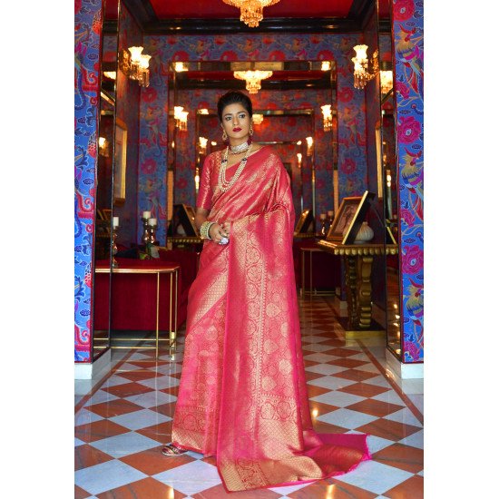 Kylie latest zari woven tissue silk saree