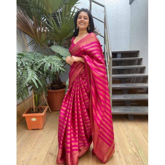 Buy F Fashion Soft Banarasi Silk Saree new fancy banarasi saree with  Jacquard Saree With Blouse piece Online at Best Prices in India - JioMart.