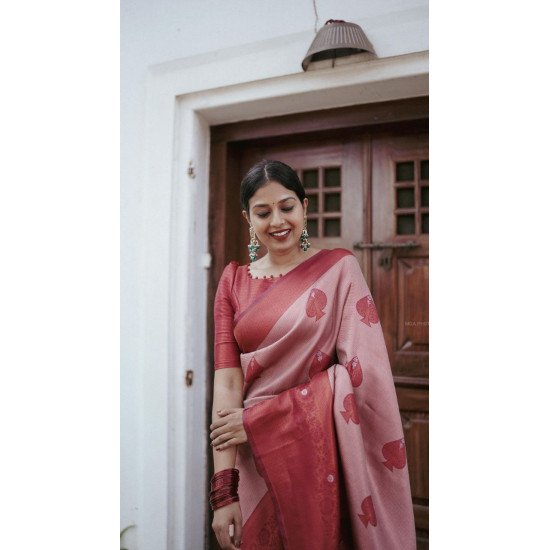 Zari weaving banarasi saree maroon colour